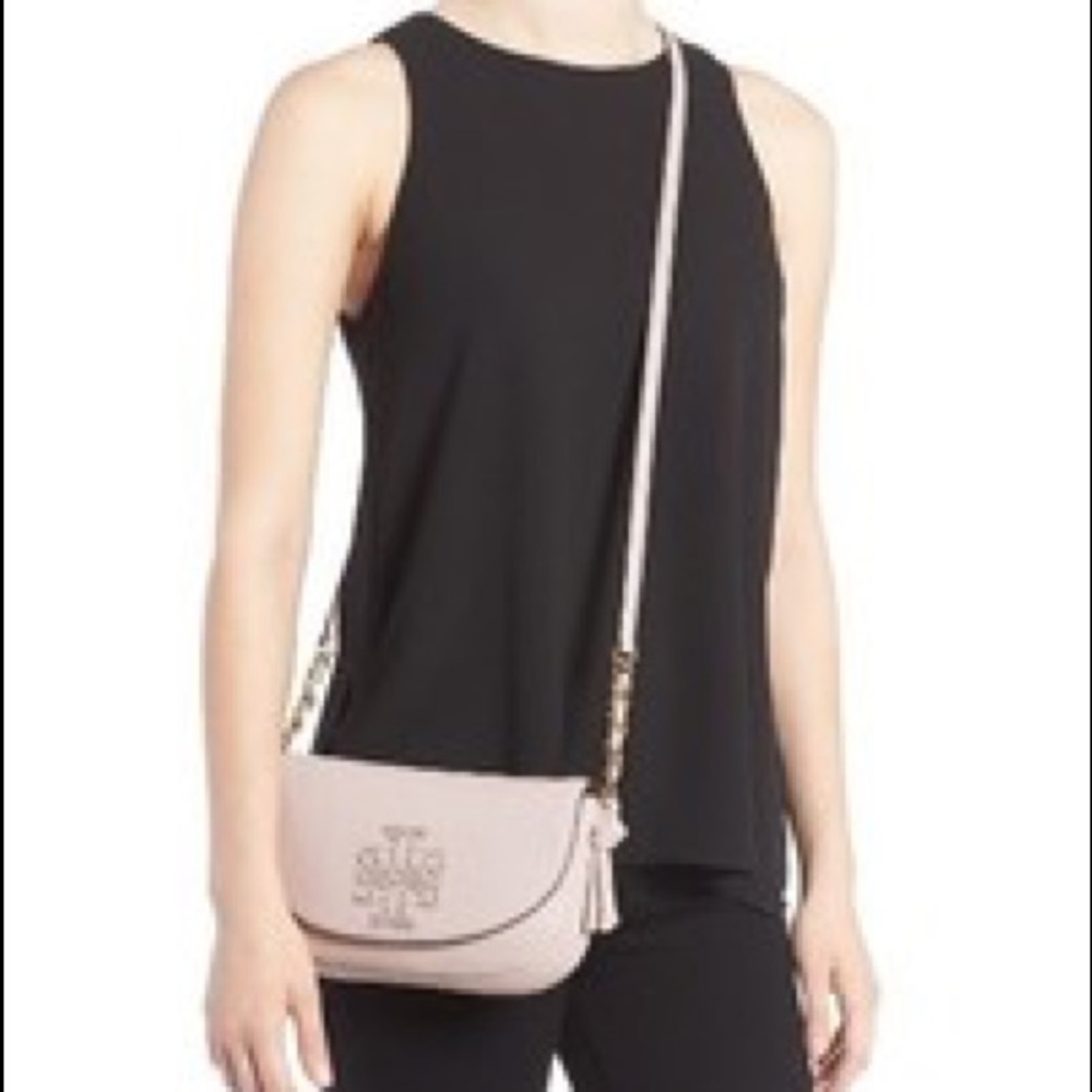 tory burch Harper cross body oak/blush